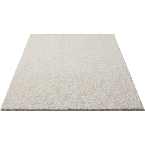 FLOORNOVO Hochflor Teppich Beige einfarbig - 170 x 120 cm - Besonders Weicher Teppich Wohnzimmer & Badezimmerteppich - Pflegeleicht - vielseitig einsetzbar im Innenbereich (1/2)