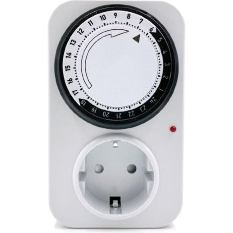 BUNTHAUS 4000W Programmateur journalier mécanique avec Voyant Blanc 120x85x72mm 16A