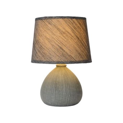 Lampada da tavolo Lucide Ramzi grigia ceramica E14 40W