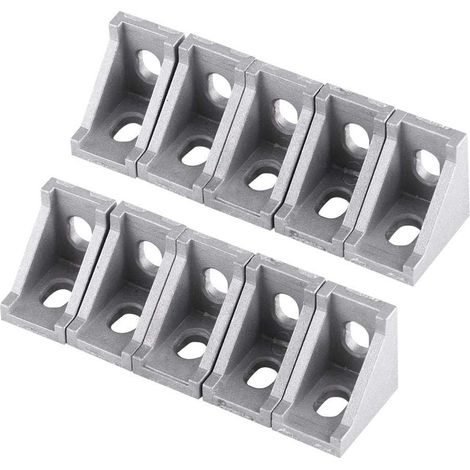 10 pezzi di staffe ad angolo retto a L in lega di alluminio, 28x28 mm.