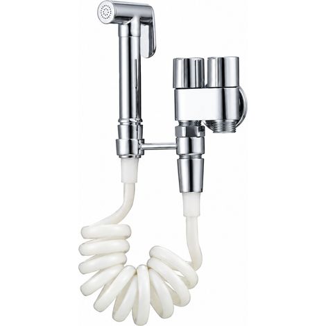 Kit douchette WC chromé vanne 3 voies laiton 1/2 1 entrée 2 sorties 0-80°C 25,5 × 20,5 × 8 cm 900 g – Livraison gratuite (1/5)