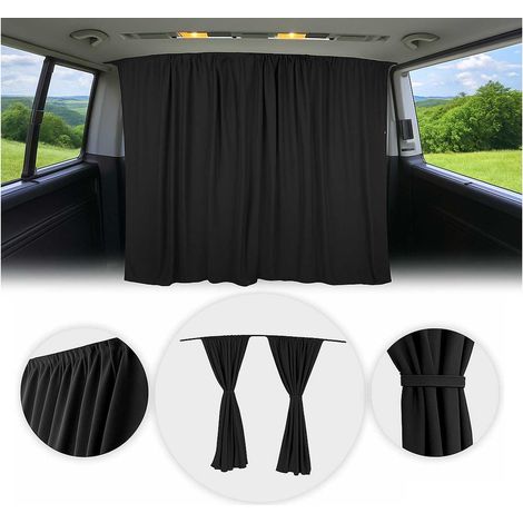 Rideaux De Séparation de Cabine pour Mercedes Sprinter H3 Noir Tissu