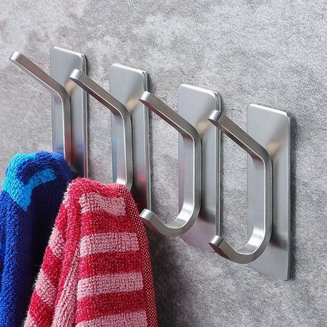 Juego de 4 ganchos adhesivos – Ganchos autoadhesivos para cocina y baño. (1/5)