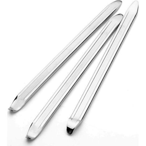 3pcs levier de pneu, leviers de pneu en acier au manganèse de 30 cm outils de réparation de démonte-pneu pour vélo, moto, voiture, changement de pneu (argent) (1/5)