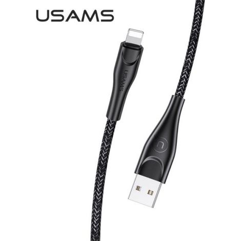 Câble Lightning - Nylon Tressé - 1 Mètre - Noir - Pour Appareils Apple Lightning - 2 A - 1 Pièce (1/5)