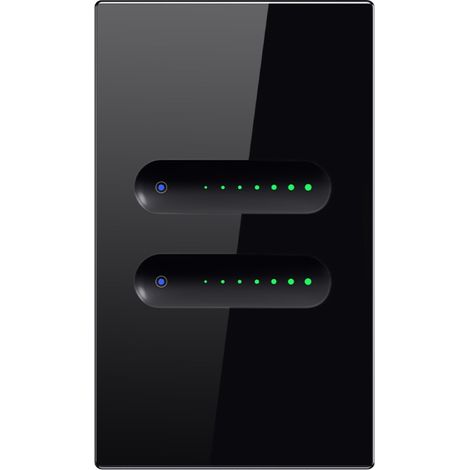 Tuya Interruttore Dimmerabile Nero per Luci Smart WiFi  Dimensione: 2 Pulsanti (1/5)