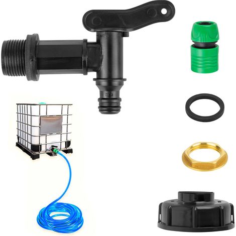 Adaptateur de Réservoir IBC Connecteur à filetage 3/4",Adaptateur de boîte de Rangement d'eau IBC,Adaptateur Robinet Tuyau arrosage,pour recuperateur Eau de Pluie,réservoir de Carburant (1/5)