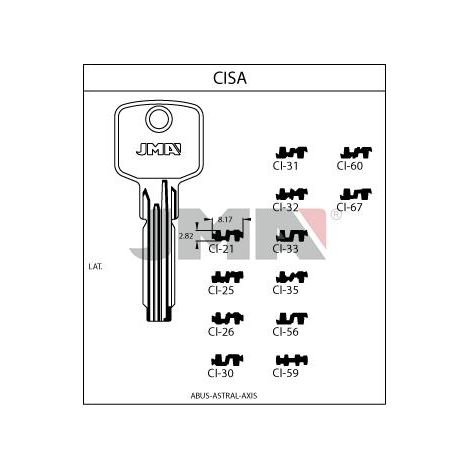 JMA llave punto jma ci-25 (caja 10) , DETALLES
Referencia           CI-2                                                       
Fabricante            CISA