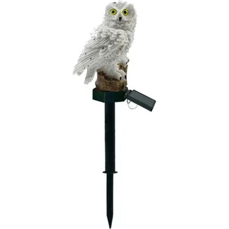 Lampe Led solaire d'extérieur, lanterne étanche, décoration de jardin féerique, pour rue, perroquet/hibou(blanc)