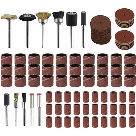 Accessoires Pour Outil Rotatif - 151 Pièces - Disques De Ponçage Bandes De Ponçage Meules À Couper Brosse Métallique Mandrins - Pour Bois Céramique Jade (1/5)