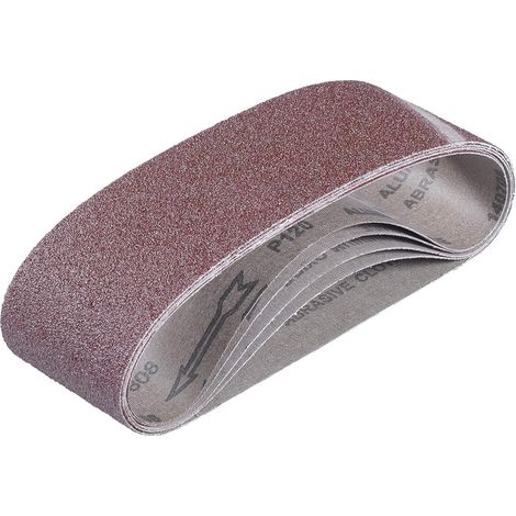 Einhell Mix Grit 5 Piece Sanding Belt Set Wood Working 75 x 533mm 40 80 120 Grit (1/2)