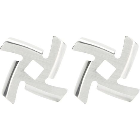 Lot de 2 lames de hachoir à viande en acier inoxydable, accessoire pour hachoir à viande à trous carrés et croisés. (1/5)