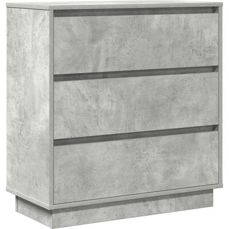 Maison Exclusive - Armadio da Notte con cassetto Grigio cemento 71 x 34,5 x 75 cm