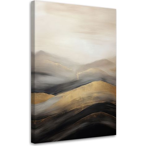 Tableau sur toile Montagnes boho beige 40x60 (1/5)