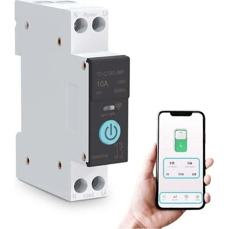 Interruttore intelligente WiFi Rosvola, interruttori automatici domestici con telecomando tramite telefono cellulare, 3 modalità di sincronizzazione per elettrodomestici (10A) (1/4)