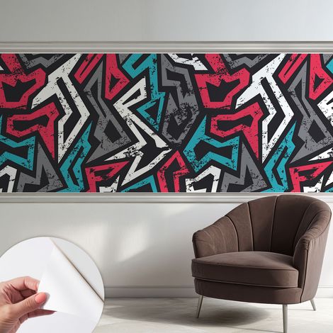 Papier peint autocollant adhésif installation rapide du papier peint durable et résistante Mosaïque abstraite 250x104 cm (1/5)