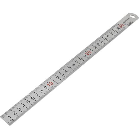 Règle en acier inoxydable de 300 mm, outil de mesure avec graduations métriques (1/5)