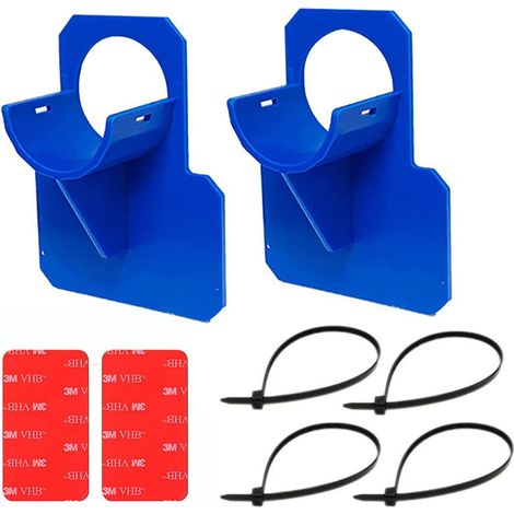 2 Piezas Soportes para Tubos de Piscina, Accesorios para Piscinas, Soporte para Tubería de Piscina, Soporte de Manguera de piscina, Pool Hose Holder Fittings for 30-37mm Manguera (Azul) (1/4)