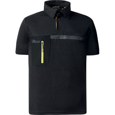 POLO 'LIBRA' taglia L - black carbon - UPOWER