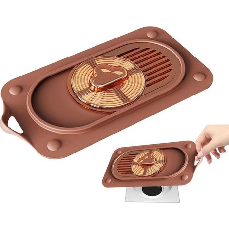 Bouchon de siphon de sol en silicone - Bouchon de douche - Bouchon de canalisation - Bouchon anti-cheveux pour salle de bain - Joint d'étanchéité pour cuisine - Désodorisant pour canalisations (1/5)