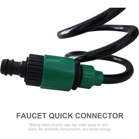 Verstellbares, schlangenförmiges Nebelsystem, Niederspannung, für Garten und Pool, Kühlung, schwarz HG-3, 2 m/Element (2 Enden)