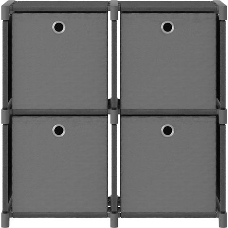 Maison Exclusive - Würfelregal mit 4 Boxen Grau 69x30x72,5 cm Sto