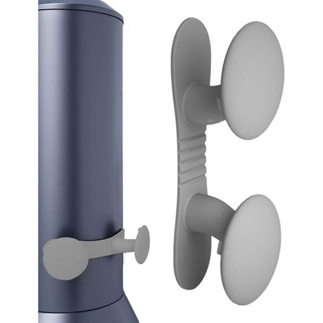 1 enrouleur de câble, support de câble adhésif, accessoire de cuisine pour robots pâtissiers, mixeurs, cafetières, autocuiseurs (gris) (1/4)