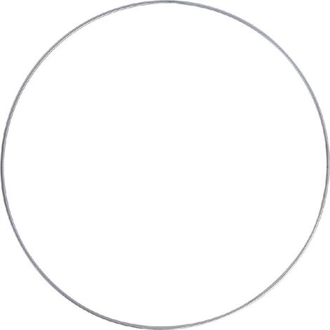 Cerchio in metallo 18 cm argento 1 pz. (1/5)