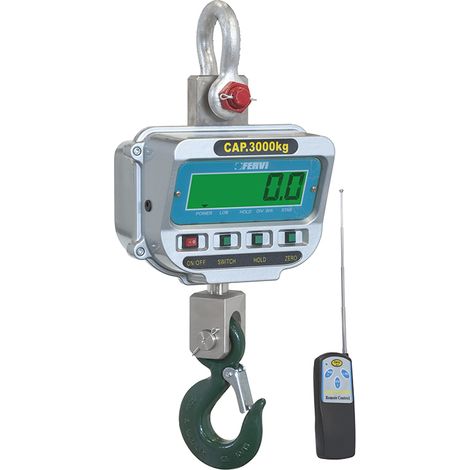 KRANWAAGE HÄNGEWAAGE INDUSTRIEWAAGE LCD LASTENWAAGE 1000KG FERVI D012/0100