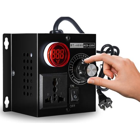 Régulateur de Tension 220V, AC Variateur de Tension 220V 4000W Régulateur de Tension du Moteur du Ventilateur Variateur Contrôleur de Vitesse UE Plug (1/5)