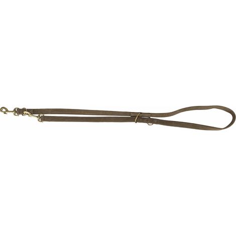 Pure V-Leine, Leder S M: 2 m/15 mm, braun