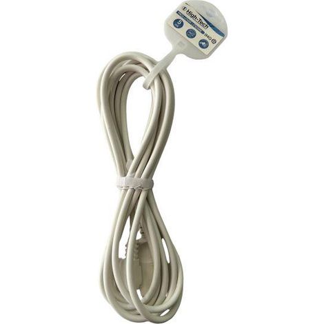 HIGH-TECH PROLUNGA 5MT+ SPINA GRANDE 16A 2P+T PRESA P17 C/CONTATTO DI TERRA C/PROTEZIONE BAMBINI BIANCA MATERIALE ELETTRICO