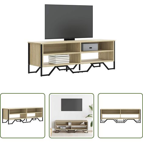 Holzwerkstoff - TV-Schrank Sonoma-Eiche 122x34x41 cm Holzwerkstoff (1/5)