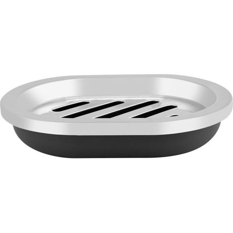 Set di accessori per il bagno, 4 pezzi/set. Accessori combinati per il bagno: include un portaspazzolino, un portasapone, un dispenser e un dispenser di (nero). (1/4)