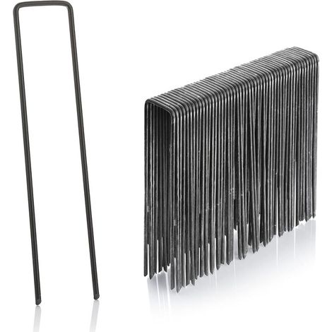 50 piquets de fixation en acier 3 mm, 150 mm long, 40 mm large