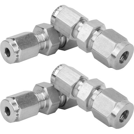 4 Stück Kompressionsrohrverschraubung Edelstahl Doppelklemmring-Konverteradapter (Ф4/Ф6 ) (1/5)