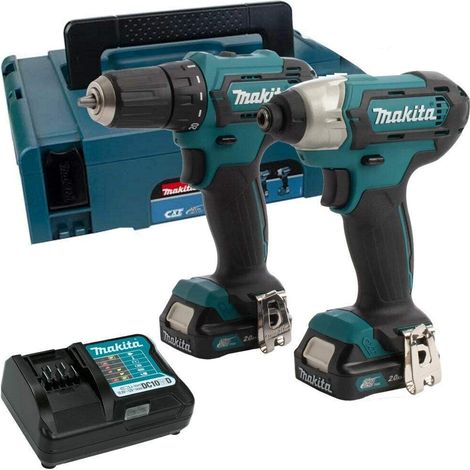 Makita CLX224AJ 12Vmax CXT Twin Pack 12V 2 x 2.0Ah MAKCLX224AJ (1/10)