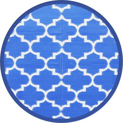 Tapis d'extérieur ARAKIL bleu Ø160 cm PP
