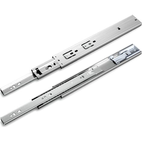 Randaco 1 Paar Schubladenschienen 300 mm mit Dämpfung, Vollauszug 3-teilig, leise kugelgelagerte Auszüge für Möbel und Schubladen (1/5)