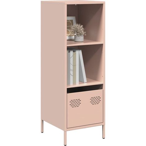 Buffet haut-Armoire de rangement rose 35x39x103,5 cm acier 642371 (1/5)