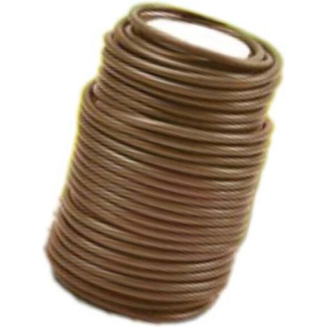 Atadura flexible retorcida para plantas, 20 m, marrón oscuro