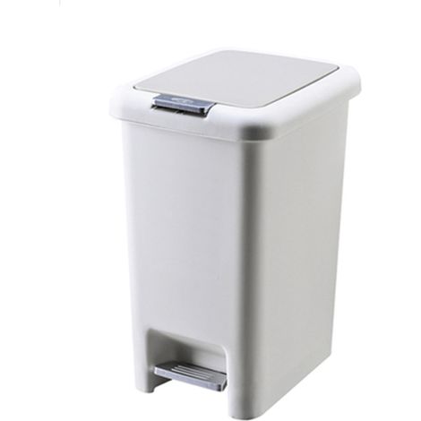 Poubelle - Avec Couvercle - En Plastique - Pour Salle De Bain Cuisine Bureau Chambre - 30 5 X 27 X 19 5 Cm - 1 Pièce (1/5)