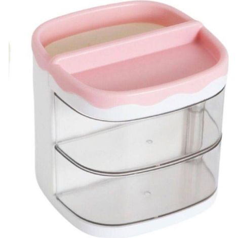 Vtizikl Organizer Rosa Con Cassetti Organizzatore Scrivania Penne Trucco Cancelleria - (1/3)
