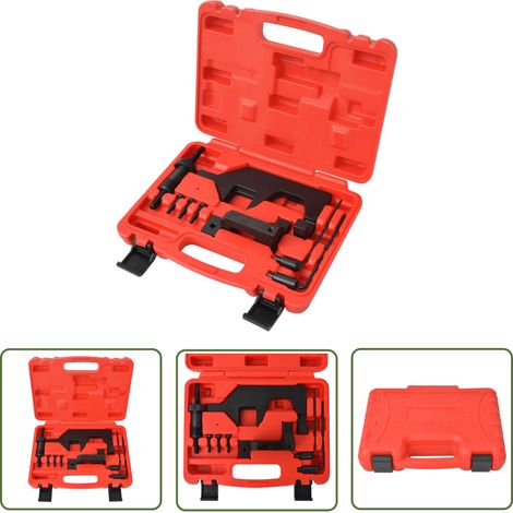 The Living Store Ensemble d'outils de calage moteur 8 pcs BMW Mini N13 N18 - Outil De Calage Moteur - Kit D'outils De Calage - Distribution Moteur - Arbre À Cames - Vilebrequin (1/4)