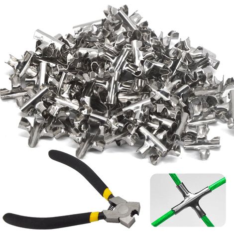 Pinces à câble croisées en acier inoxydable 304, pour câble de φ2,5–3 mm, boucle croisée, 100 pièces (1/5)