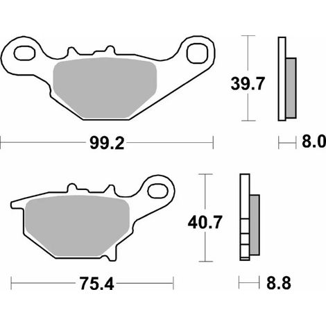 SBS Bremsbeläge, neu, KH401, Offroad, Sintergold, Farbe: Suzuki RM 85 '05-'23