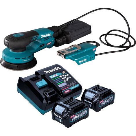 Makita BO 003 CGD201 Levigatrice rotorbitale a batteria 40 V max. 125 mm 3,0 mm di corsa Brushless + 2x batteria 2,5 Ah + caricabatterie