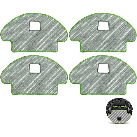 Lot de 4 chiffons de nettoyage pour iRobot Roomba Combo 113 R113840 R111840, pièce de rechange pour aspirateur robot, ensemble d'accessoires de nettoyage en microfibre lavables (1/5)