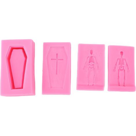 3D-Silikonform Sarg-Skelett für Halloween, antihaftbeschichtet und hitzebeständig (1/5)