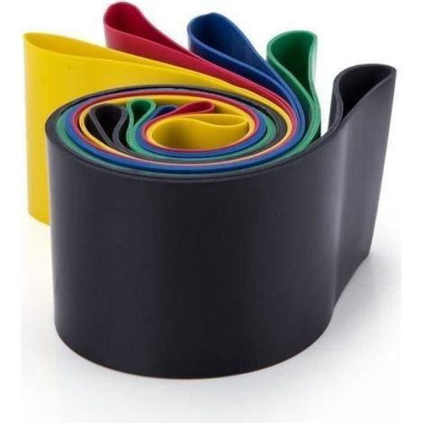 Bande De Resistance - 5 Pièces - Loop Élastique Pour Fitness Musculation Pilates Squat Rééducation - Set Complet (1/4)